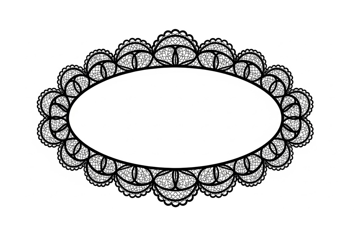 Vintage Lace Oval Frame Bundle, an Illustration by yasushie (Photo 5 of 30)