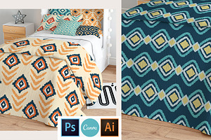 32 IKAT Vector Seamless Pattern Pack