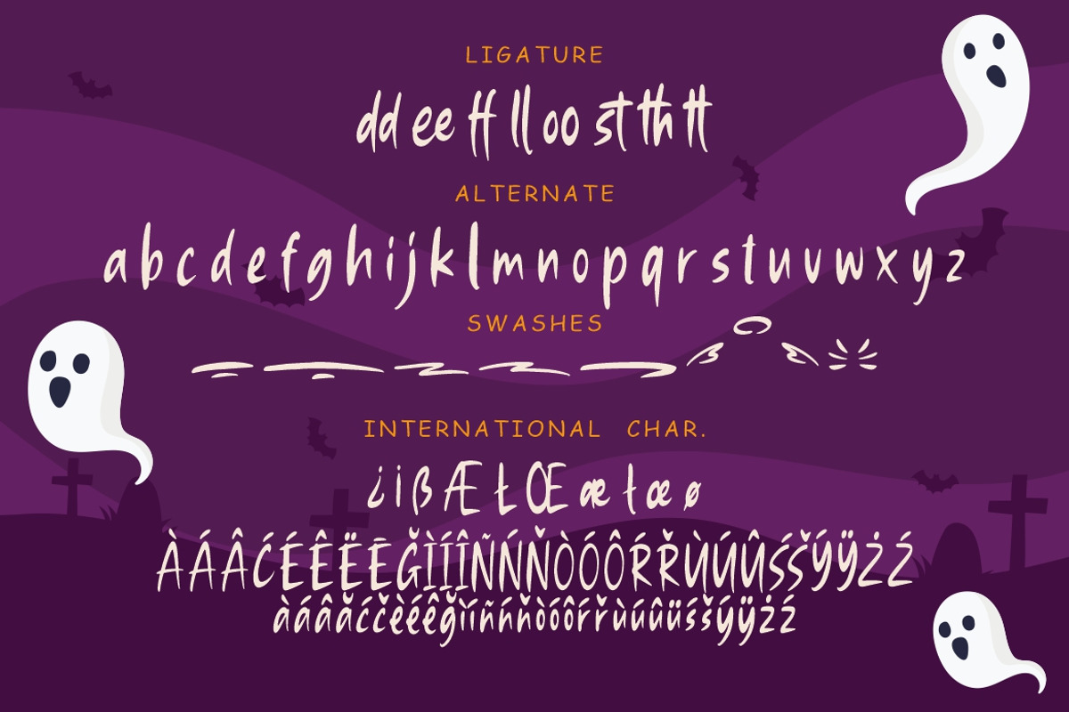 Ghostily Spooky Halloween Typeface, a Sans Serif Font by Creatype Studio (Photo 9 of 9)