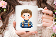 Menorah Boy, Hanukkah Art, Jewish, an Illustration by RobertsArt (Thumbnail 3 of 7)