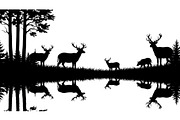 Wildlife Forest Silhouette Vector Bu, an Illustration by Designs_River (Thumbnail 7 of 51)