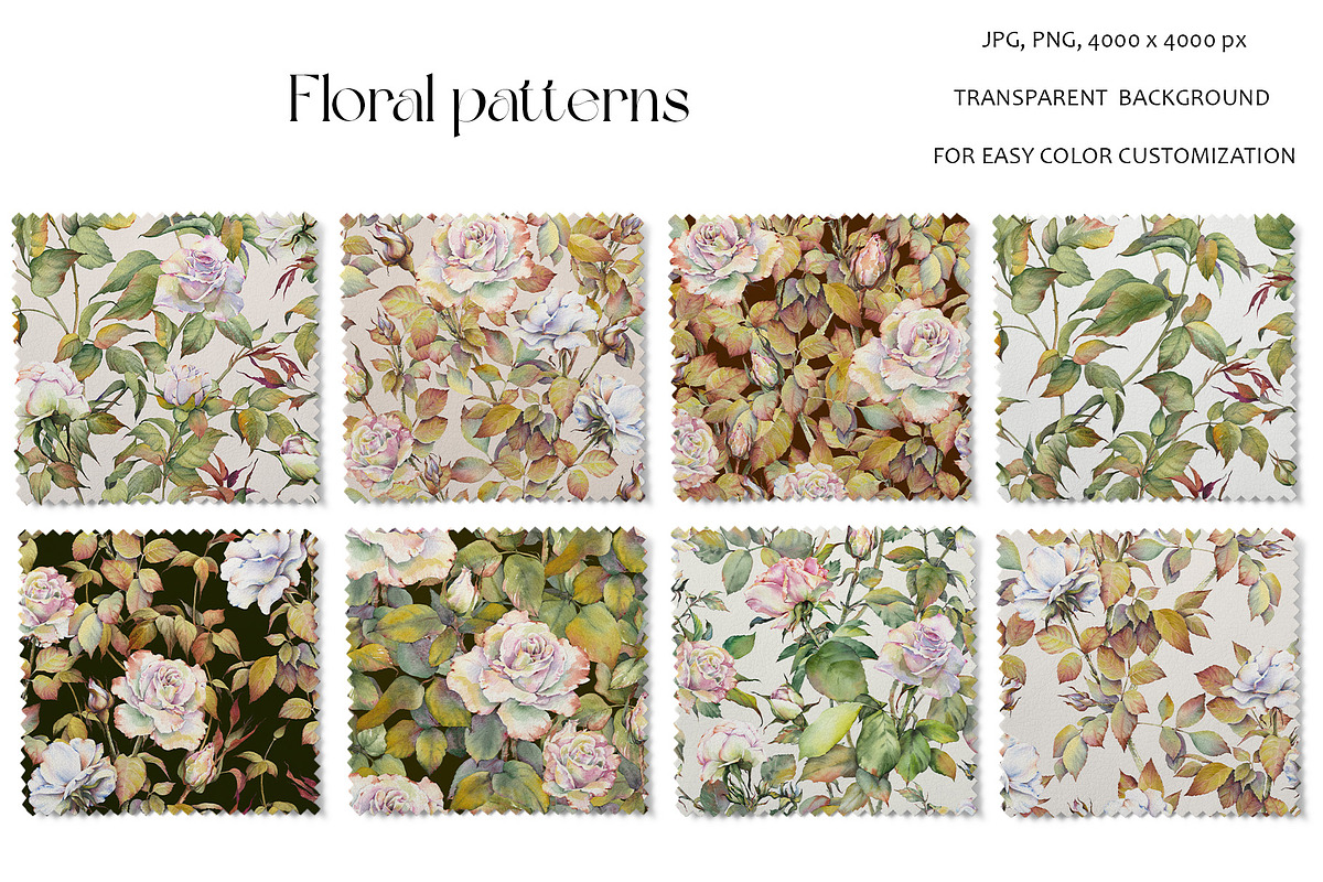 Romantic Watercolor Rose Clipart, a Decorative Illustration by Jeanna Draw (Photo 13 of 17)