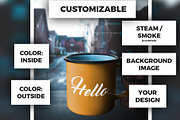 Hand holding Enamel Mug - Mockup, a Cups & Container Mockup by Europe.graphics (Thumbnail 4 of 5)
