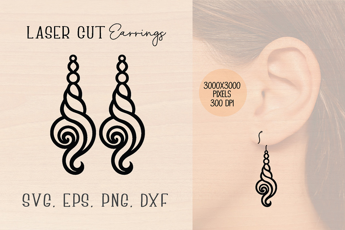 Unicorn Wood Earrings SVG Bundle, an Object Graphic by jannatulpakhi (Photo 2 of 11)
