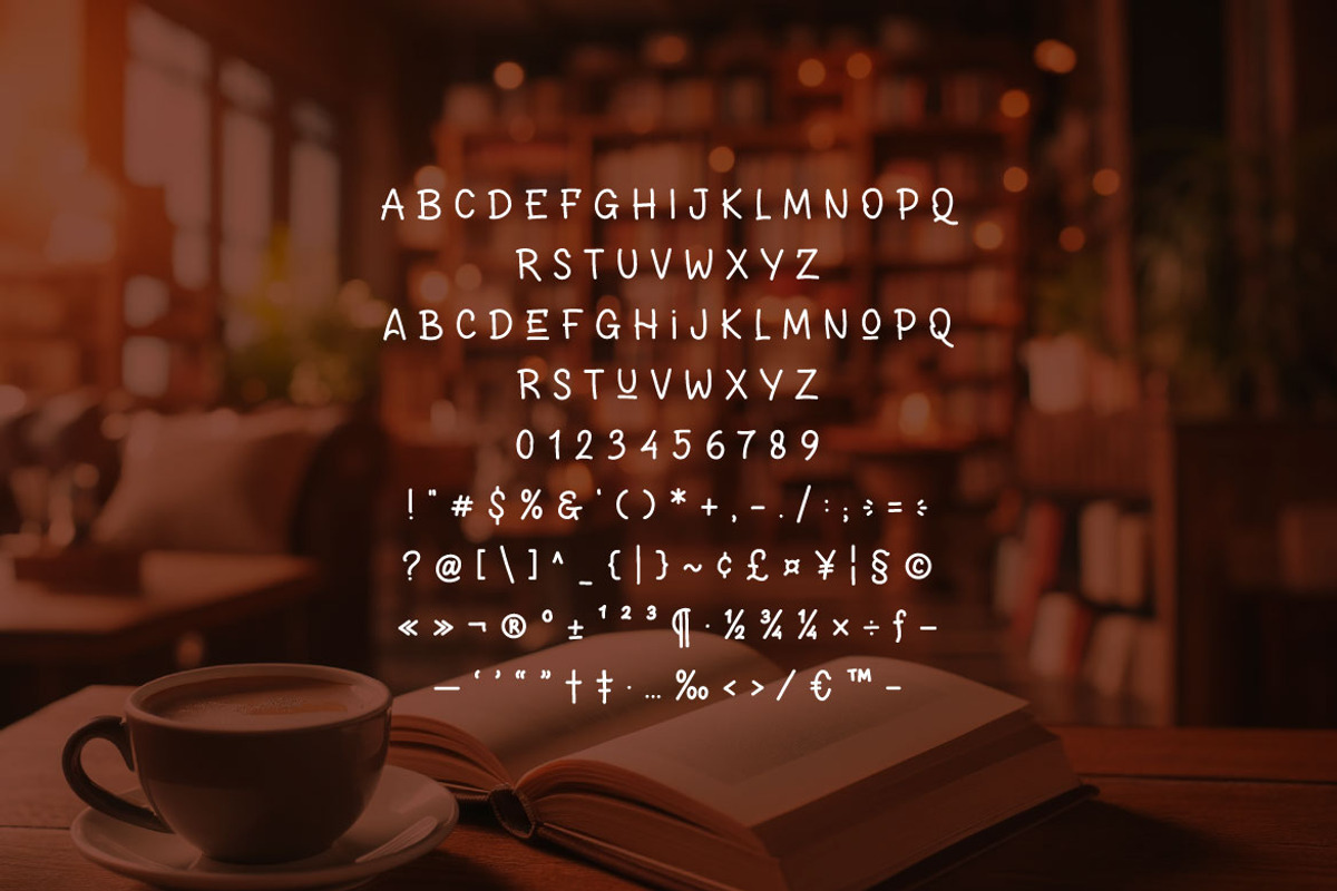 Coffee Book - Simple Decorative Font, a Sans Serif Font by Mightyfire (Photo 4 of 4)