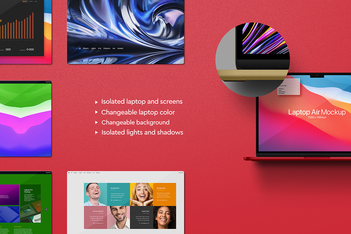 Macbook Air Mockup Presentation, a Mac Mockup by Avelina Studio (Photo 2 of 3)