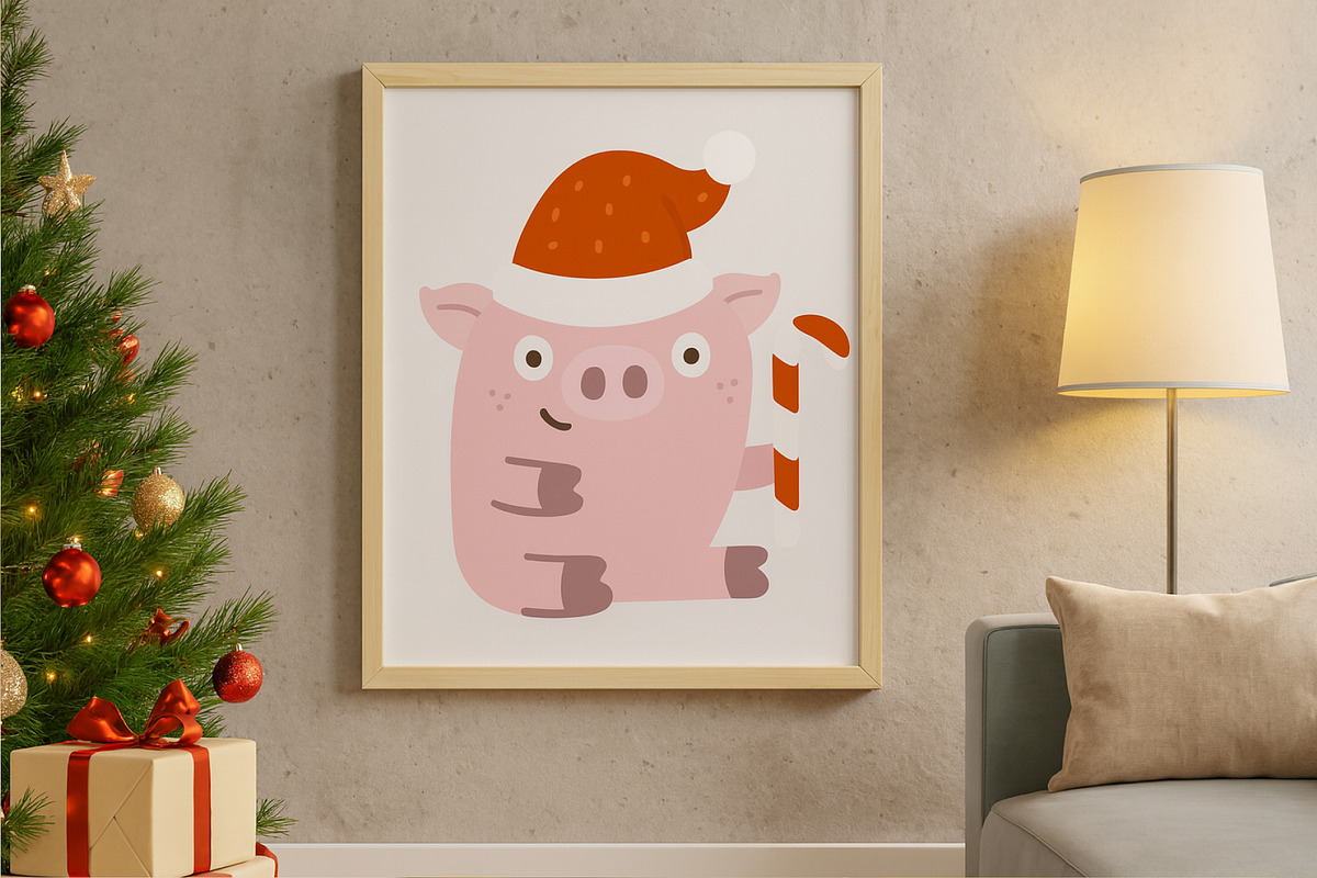 Christmas Animals Clipart Set, a Seasonal Illustration by Palau (Photo 4 of 10)