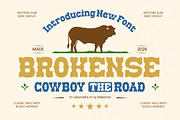 Brokense Cowboy Western Slab Serif, a Slab Serif Font by timelesstype.co (Thumbnail 1 of 20)