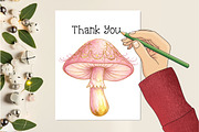 Watercolor Cute Magic Mushroom Png, an Illustration by Creative Art (Thumbnail 4 of 9)