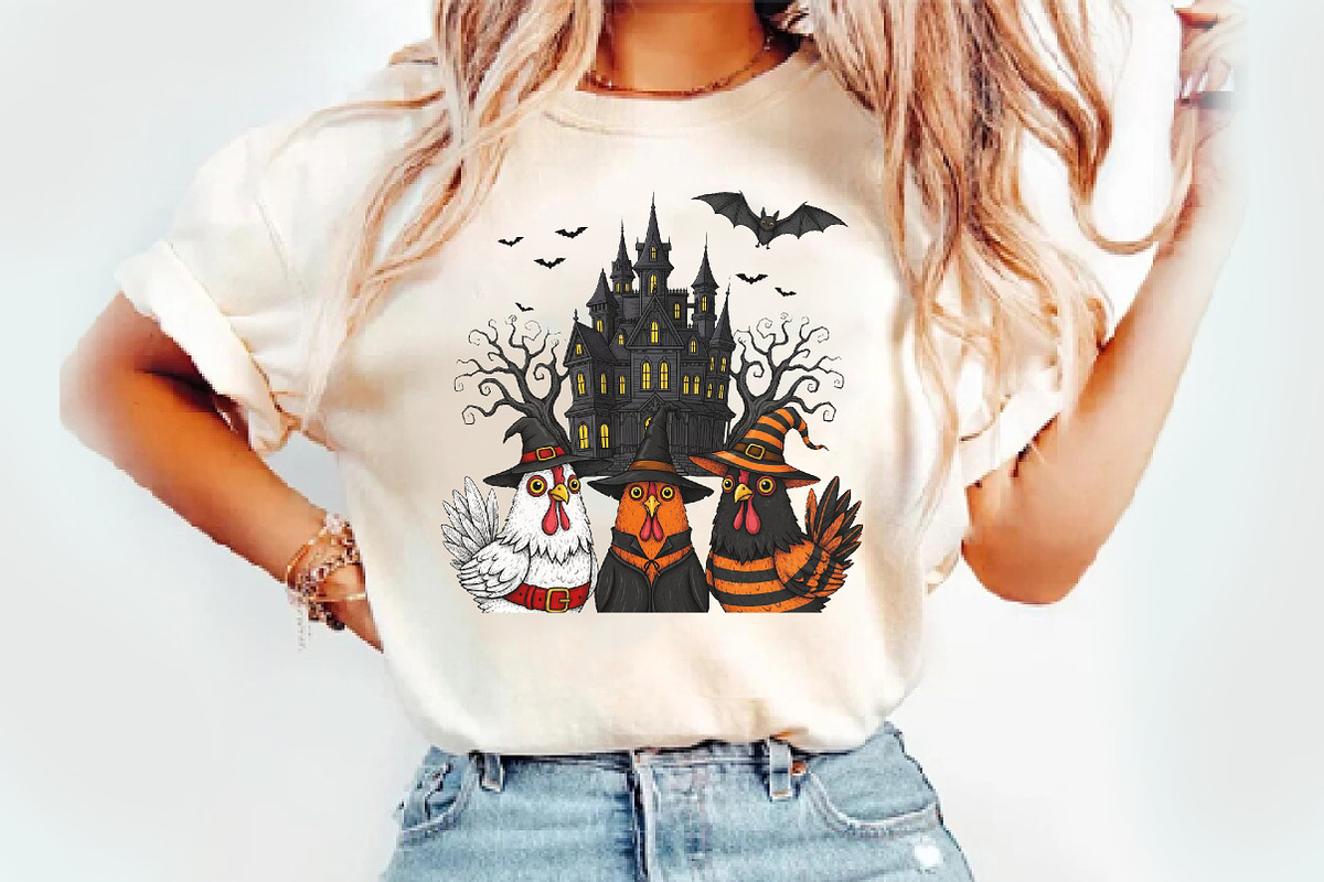 Spooky Chicken Png, Funny Halloween, an Illustration by Watercolor design (Photo 2 of 4)