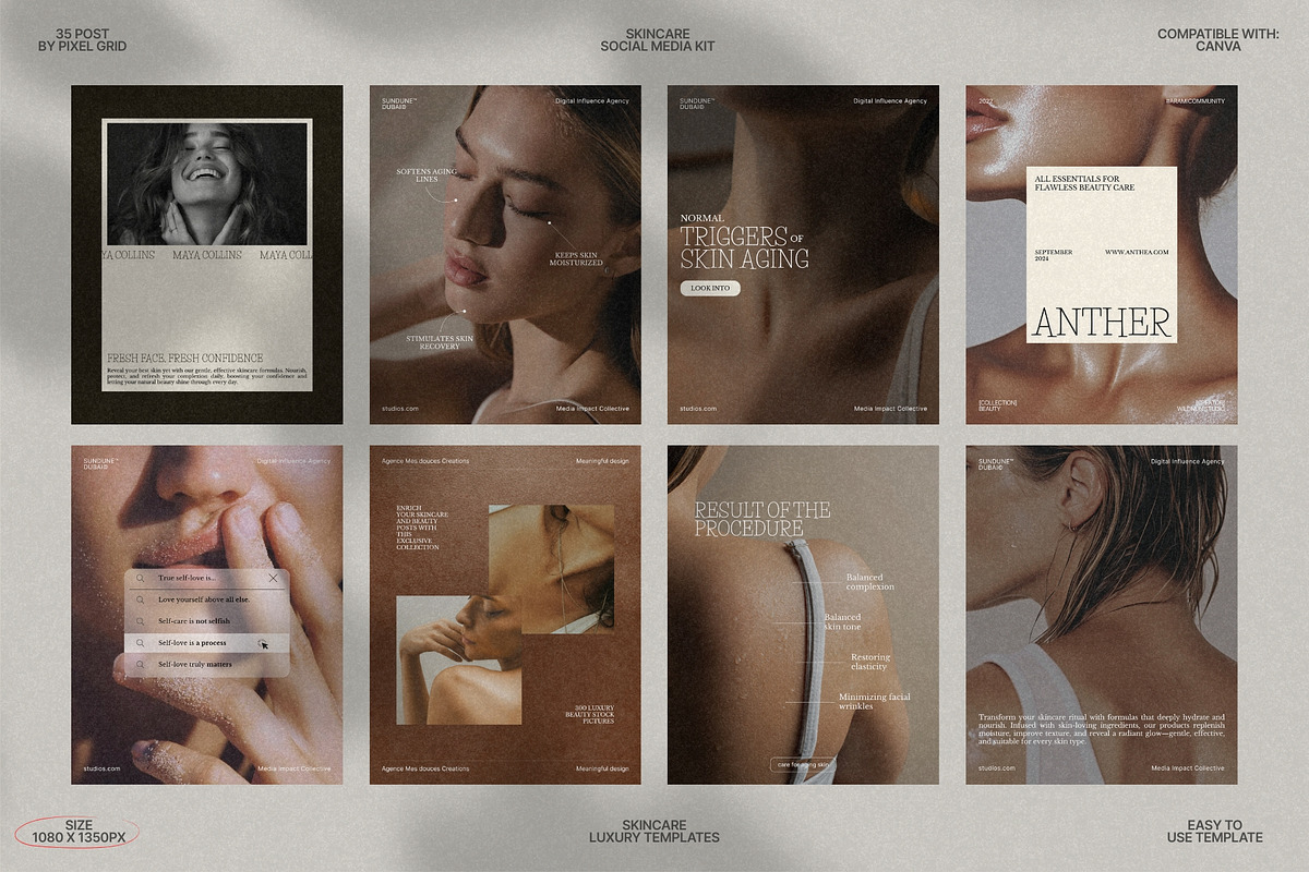 Skincare Canva Posts for IG preview 4