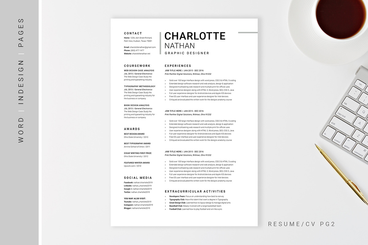 PRO RESUME / CV & COVER LETTER, a Resume Template by Typography Prime (Photo 2 of 5)