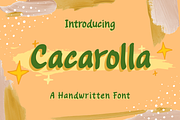 Cacarolla - Handwritten Script Font, a Handwritten Font by Artolabs (Thumbnail 1 of 11)