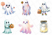 Vibrant Halloween Ghost Clipart, an Illustration by DreamPrint404 (Thumbnail 3 of 5)