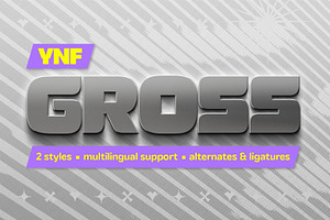 YNF Gross | Display font 2 styles