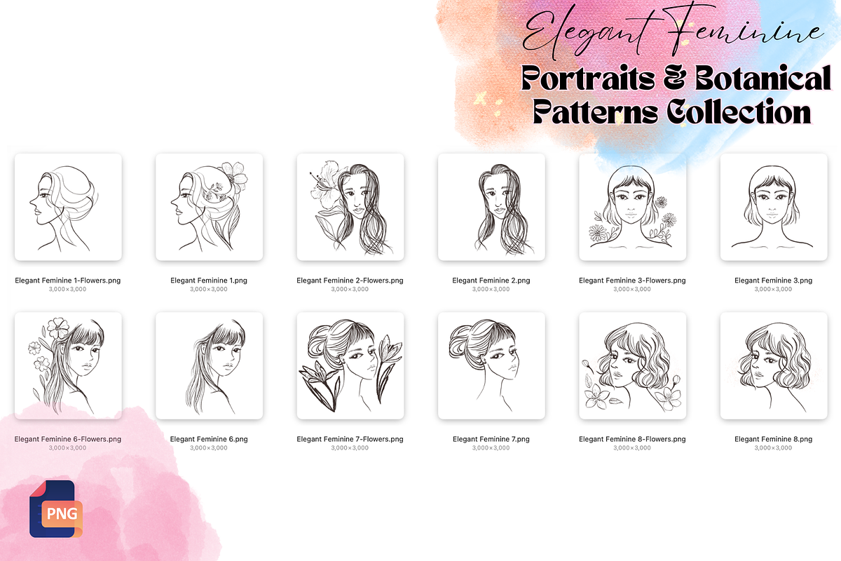 Elegant Feminine & Botanical, a Person Illustration by AMMi (Photo 8 of 12)