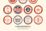 11 Trendy Vintage Badges Volume 1, a Branding & Logo Template by Yusof Mining (Thumbnail 1 of 5)