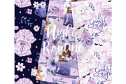 Bedtime digital paper, nightime, a Pattern Graphic by Collart Studio (Thumbnail 2 of 7)