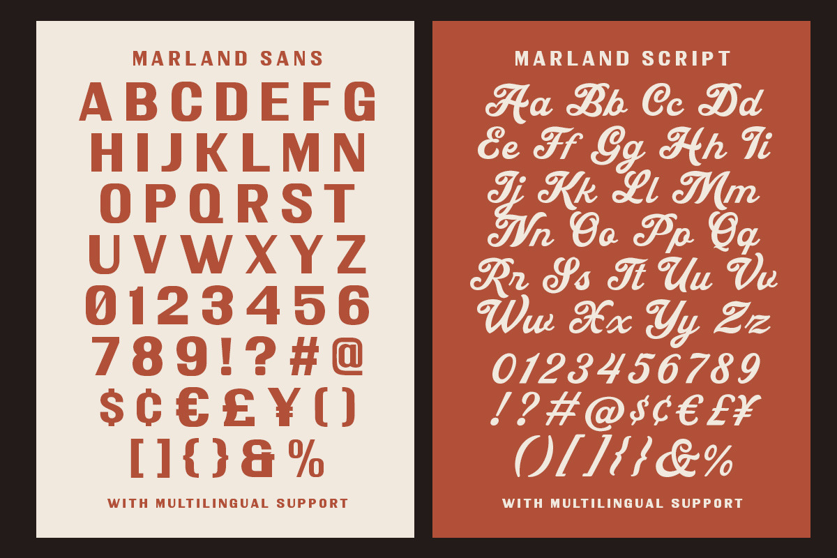 Marland Script & Sans, a Script Font by Letterhend Studio (Photo 6 of 10)