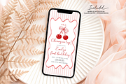 Cherry on Top 1st Birthday Invite, a Templates & Theme by VeliusCreativeStudio (Thumbnail 4 of 6)
