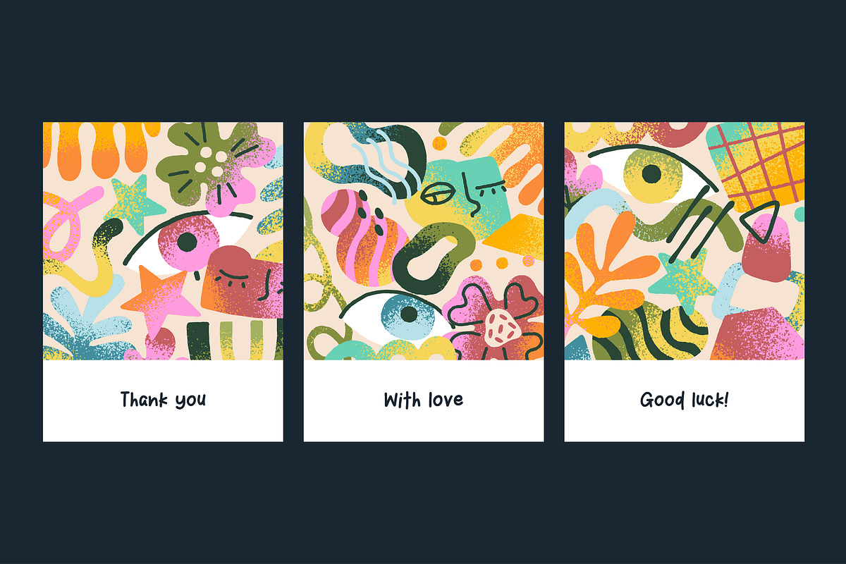 Abstract doodle shapes set, cards, a Decorative Illustration by PaperTrident (Photo 2 of 5)