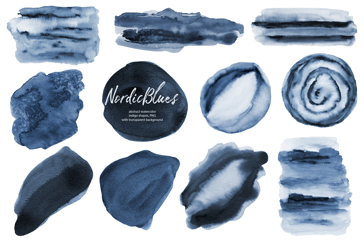 NordicBlues Watercolor Pack, a Texture Graphic by Marmoris.Arts (Photo 23 of 24)