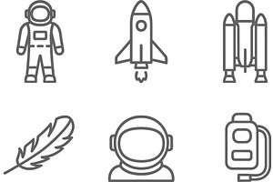 Vector illustration of astronaut, a Technology Illustration by ZinetroN