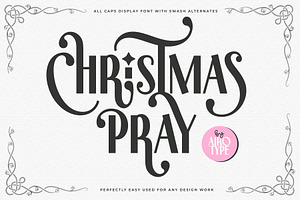 Christmas Pray - All Caps Display, a Sans Serif Font by Airotype