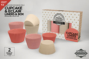 Cupcake Eclaire Liner Box Mockup, a Cups & Container Mockup by INCDesign (Thumbnail 1 of 8)