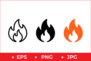Fire Flame Vector Design, a Solid Icon by Artonix