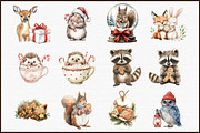 Sweet Christmas Woodland Animals Bun, an Illustration by Sublimation Artist (Thumbnail 3 of 6)