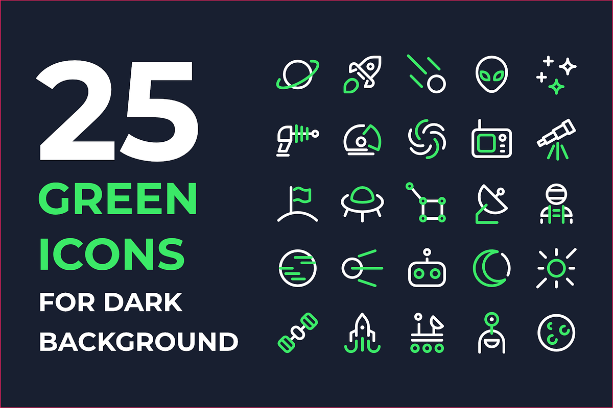 Space icons, an Outline Icon by Ruslan Babkin (Photo 10 of 11)