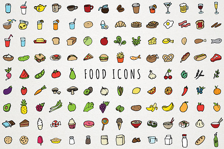 Hand Drawn Food & Drink Icons, an Icon by Lemonade Pixel