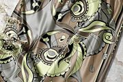 Ivory & Taupe Art Nouveau Silk Scarf, an Object Graphic by ilustrinna (Thumbnail 4 of 9)