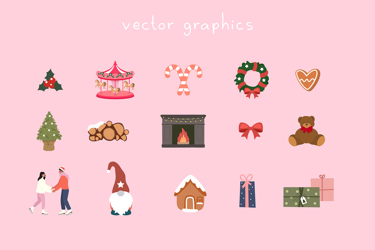 Happy Winter vector graphics, a Decorative Illustration by yabluko_draws (Photo 6 of 8)