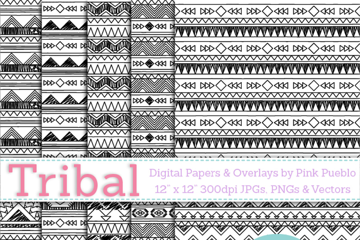 Tribal Seamless Backgrounds/Overlays