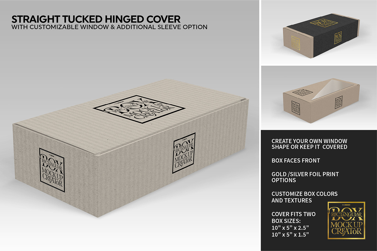 Rectangular Box Mock Up Creator, a Packaging Mockup by INCDesign (Photo 5 of 44)