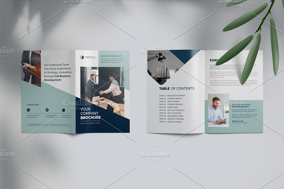 Corporate Bifold Brochure, a Brochure Template by Cristal Pioneer (Photo 2 of 6)