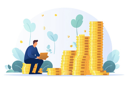 Profit the amount of money cartoon, a Business Photo by Aimagenarium@gmail.com