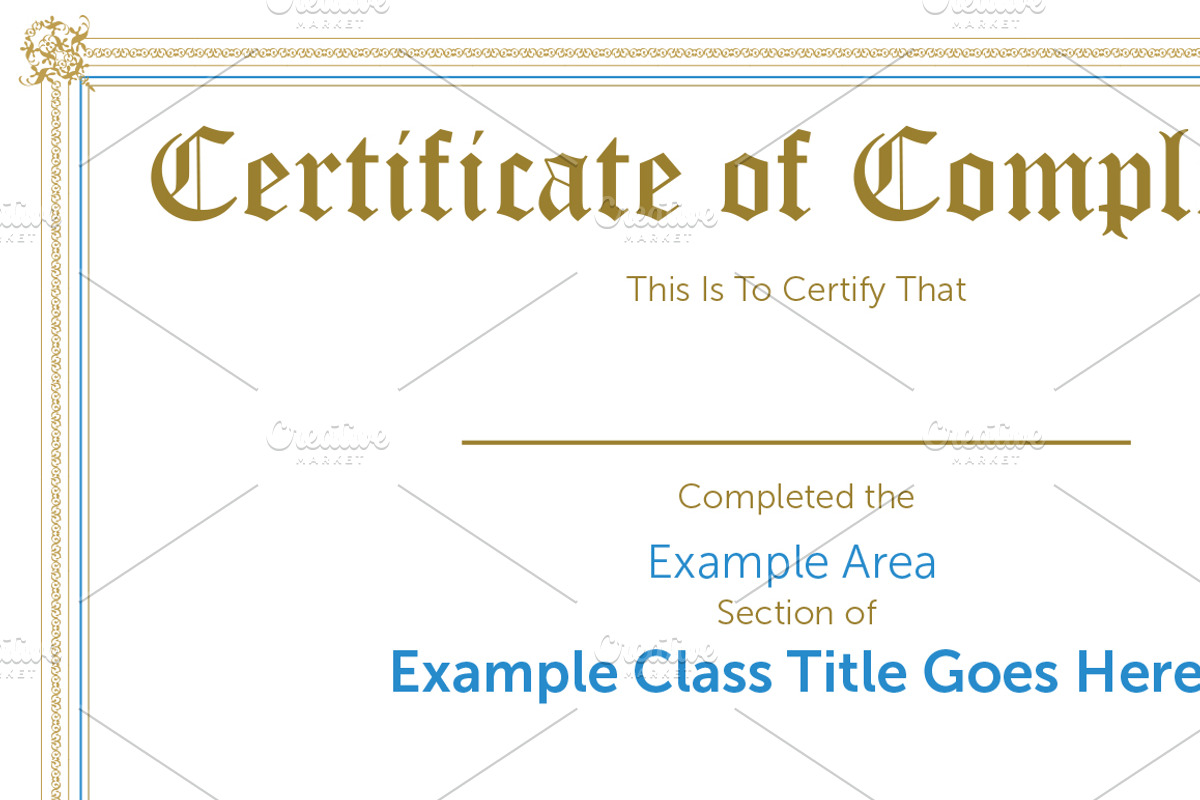 Class Certification Certificate, a Stationery Template by Ryder Doty (Photo 3 of 3)