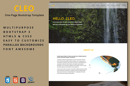 Cleo - One-Page Template