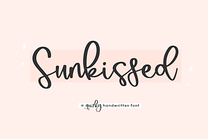 Sunkissed Handwritten Script Font