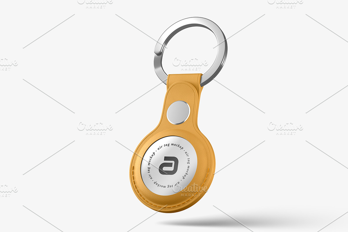 AirTag Keychain Mockup Set, a Wearable Device Mockup by ForgeDesign (Photo 7 of 7)