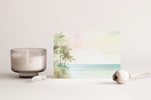 Tropical Beach Landscape Backgrounds