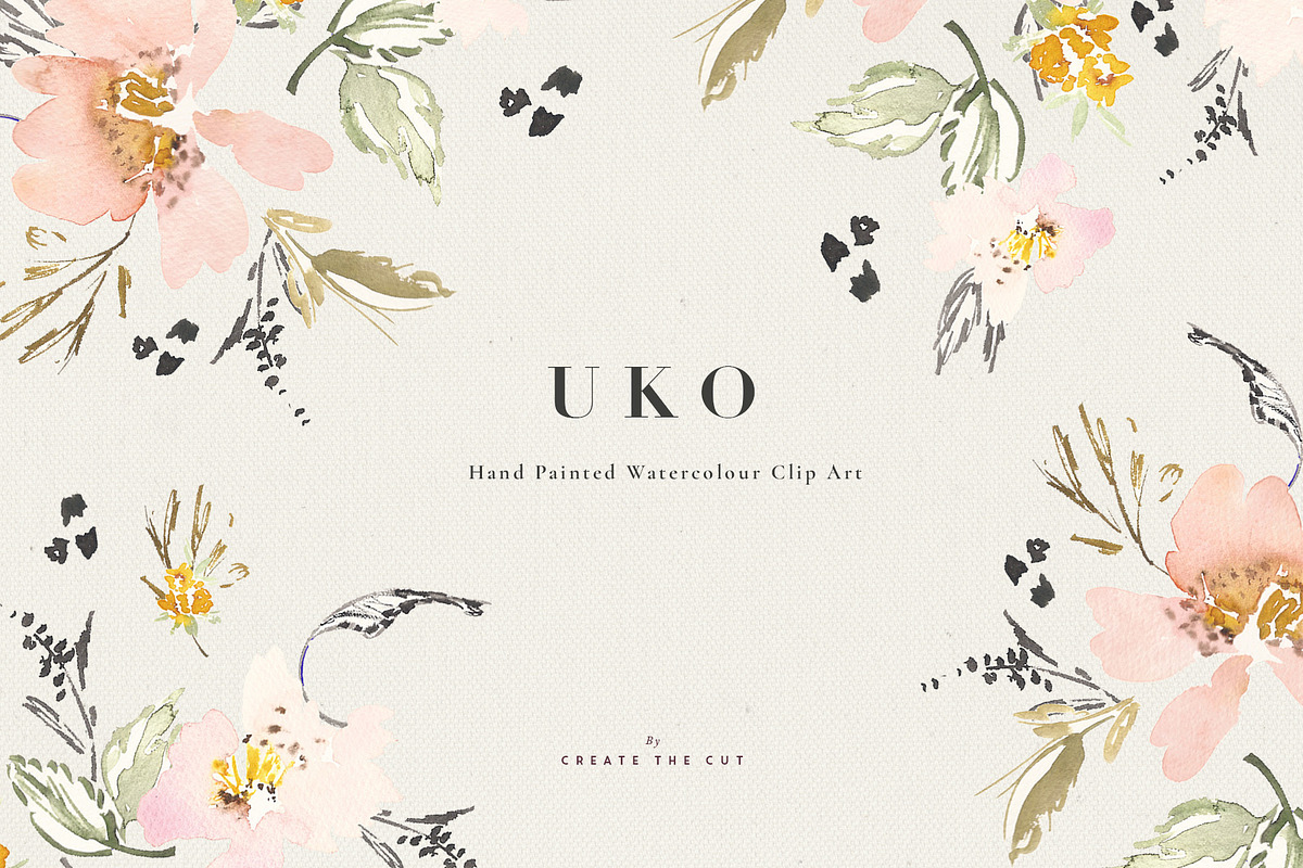 Watercolour Clip Art - Uko, an Illustration by Create The Cut (Photo 1 of 5)