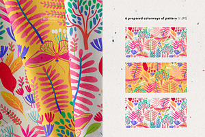 Mystic Garden Floral Vibrant Pattern