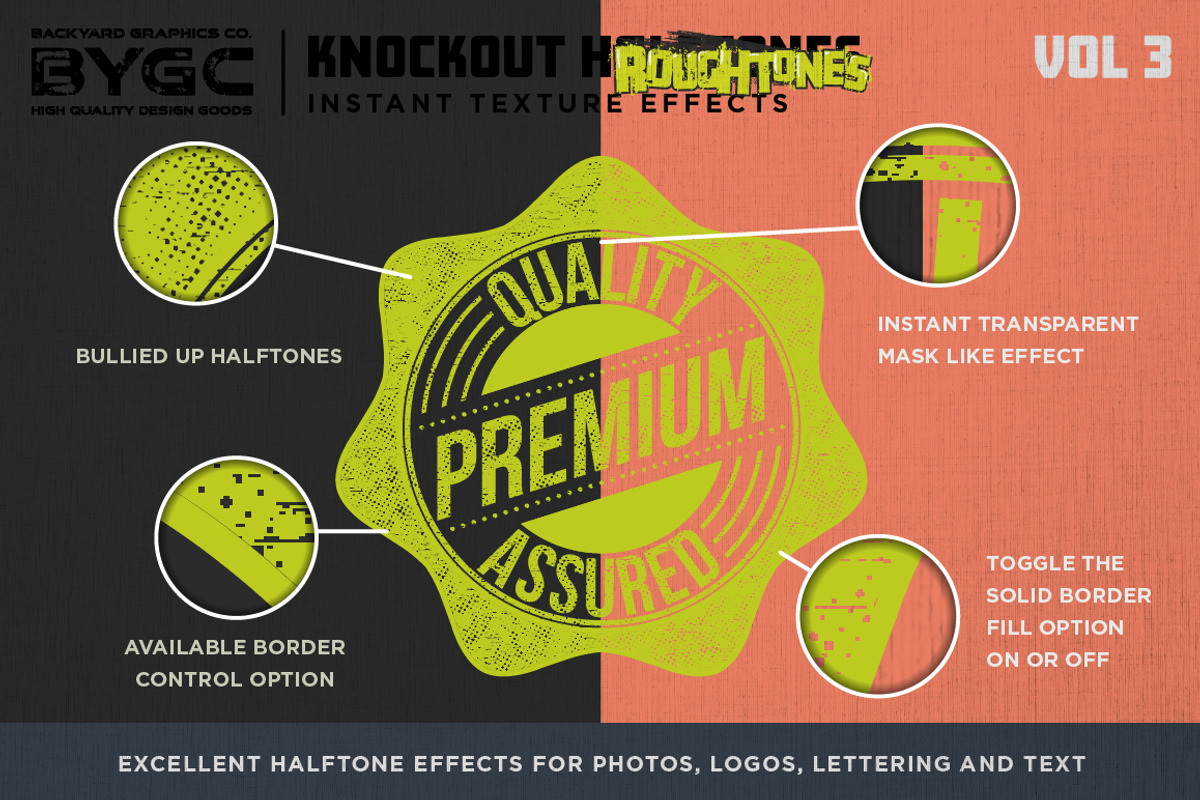 RoughTones - Halftone Textures, a Texture Graphic by BackYard Graphics Co. (Photo 3 of 8)