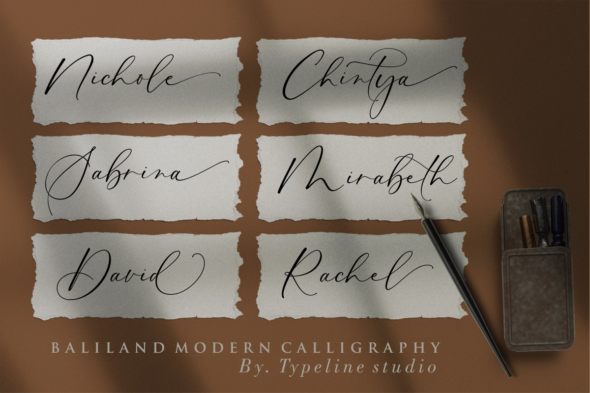 Baliland Modern Calligraphy Font. preview 7