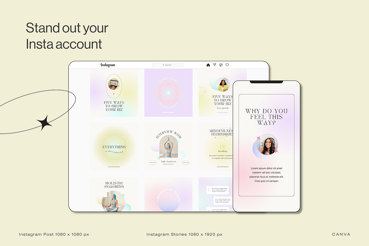 Holistic & modern Instagram Template, a Social Media Template by Cuoco (Photo 2 of 14)