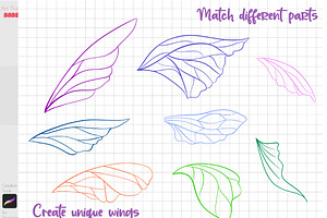 Procreate Fairy Wings Creator Stamps